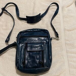 Crossbody Navy Blue Leather Bag